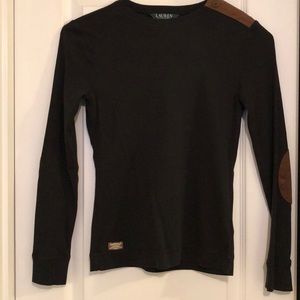 Ralph Lauren black shirt with elbow patches